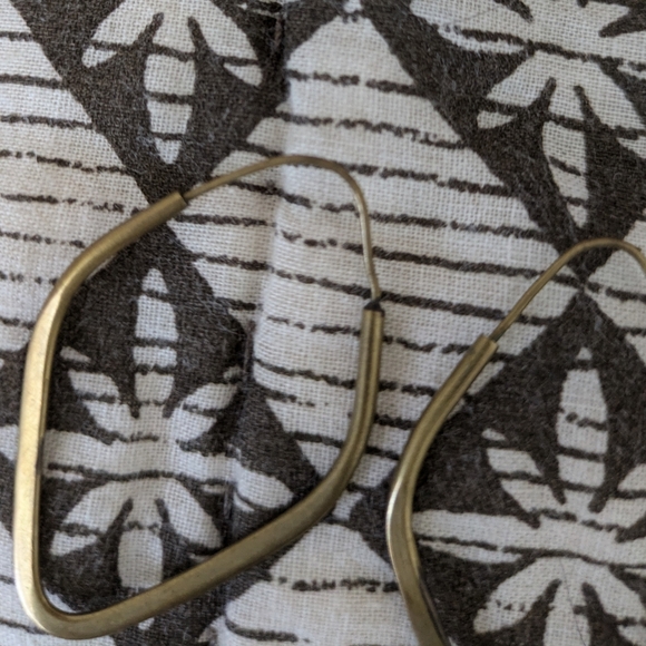 Nisolo Brass Diamond Hoop Earrings - Picture 5 of 7